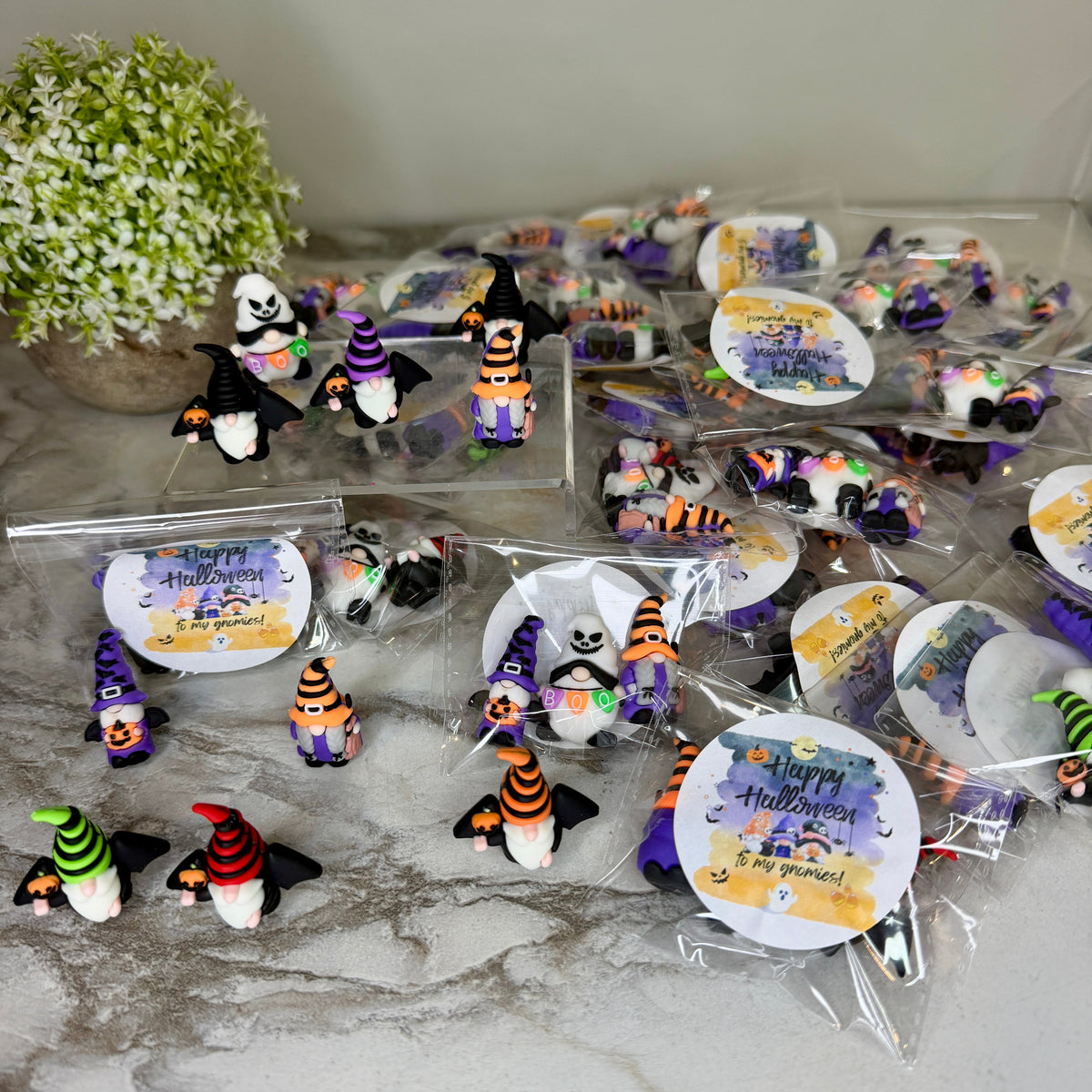 Gnome Figurines  - Halloween Assortment (3 pack) - Halloween Sticker
