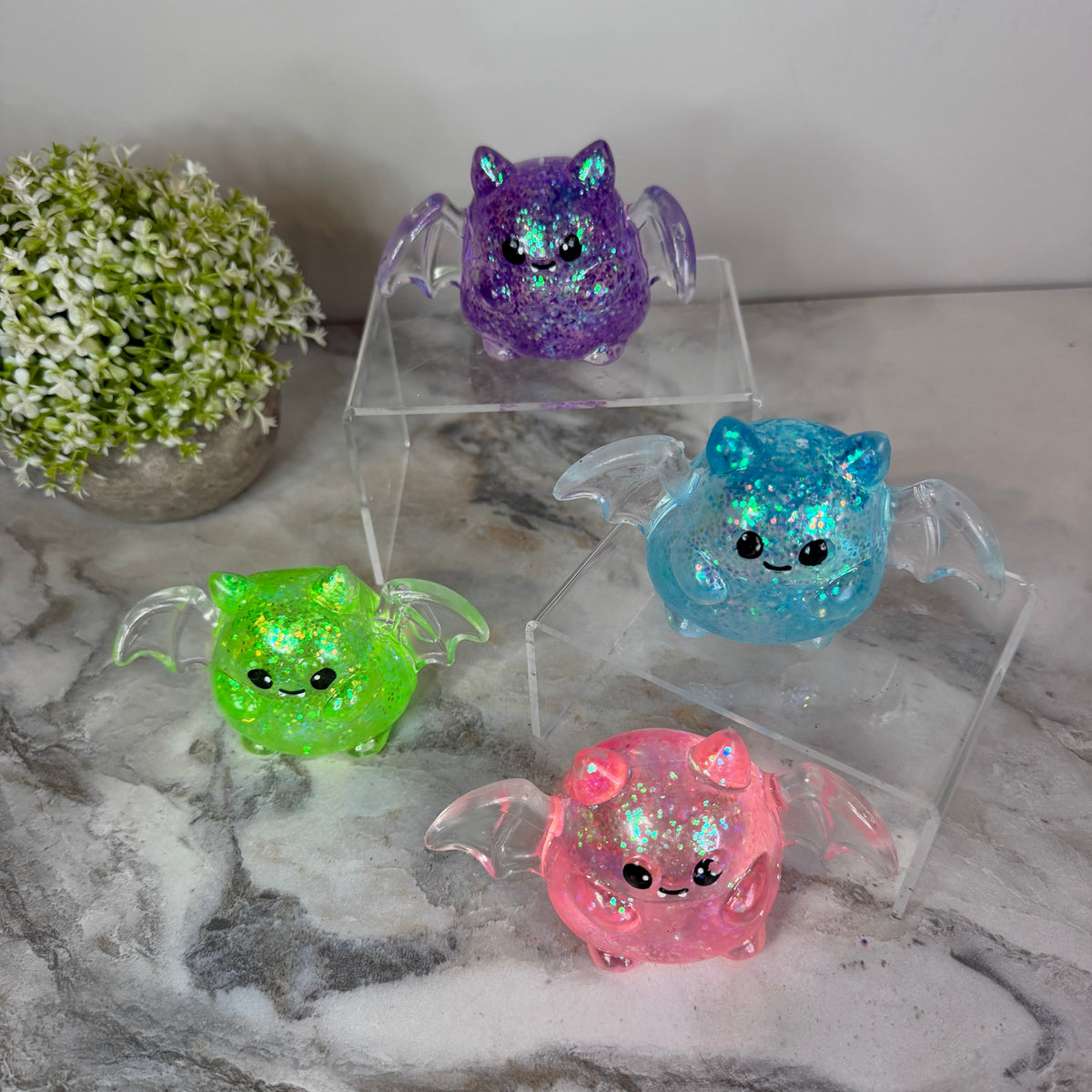 Squishy Toy - Halloween Glitter Bat