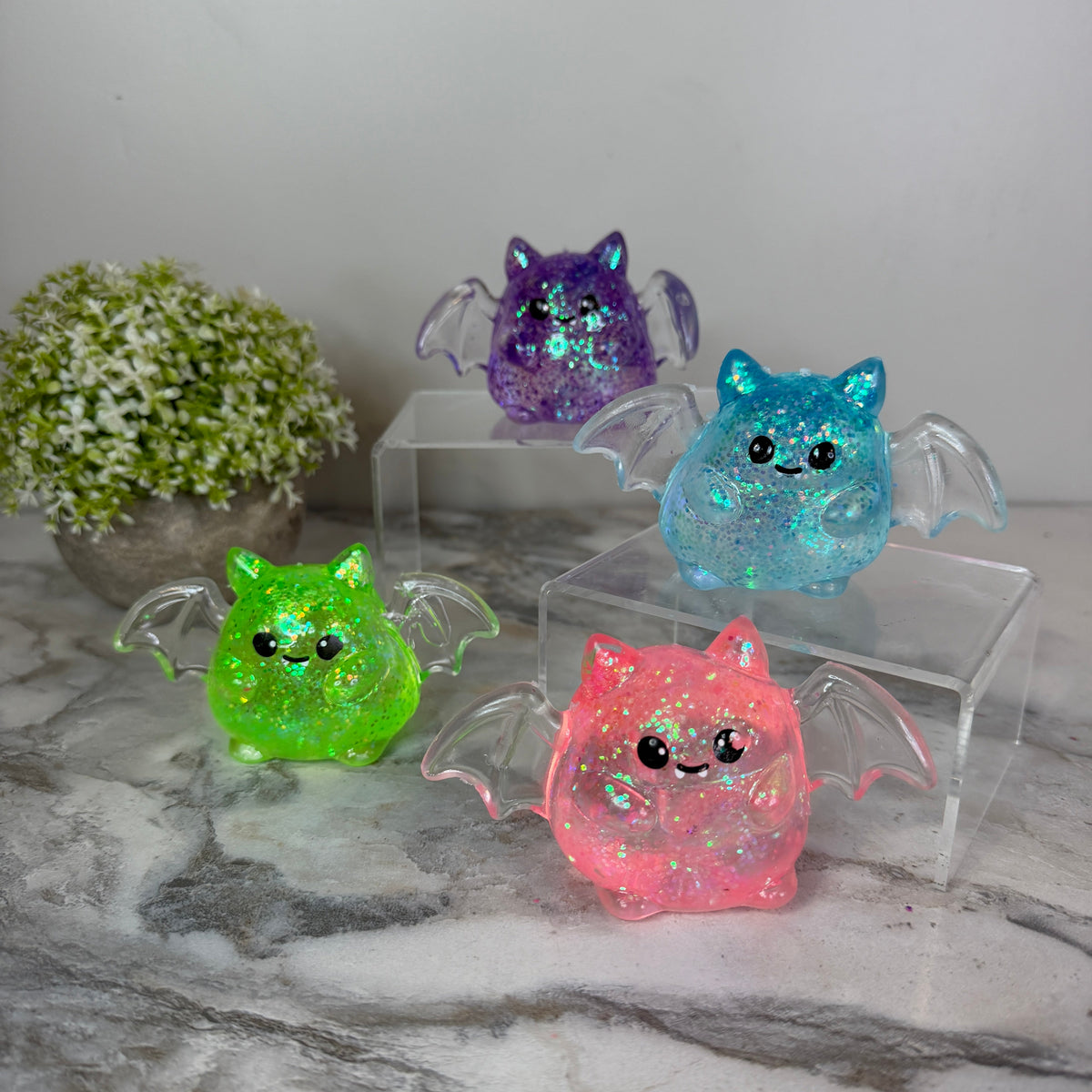 Squishy Toy - Halloween Glitter Bat